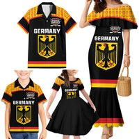 Custom Germany Hockey Family Matching Mermaid Dress and Hawaiian Shirt Trager der Adler Flag Style