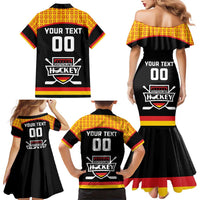 Custom Germany Hockey Family Matching Mermaid Dress and Hawaiian Shirt Trager der Adler Flag Style