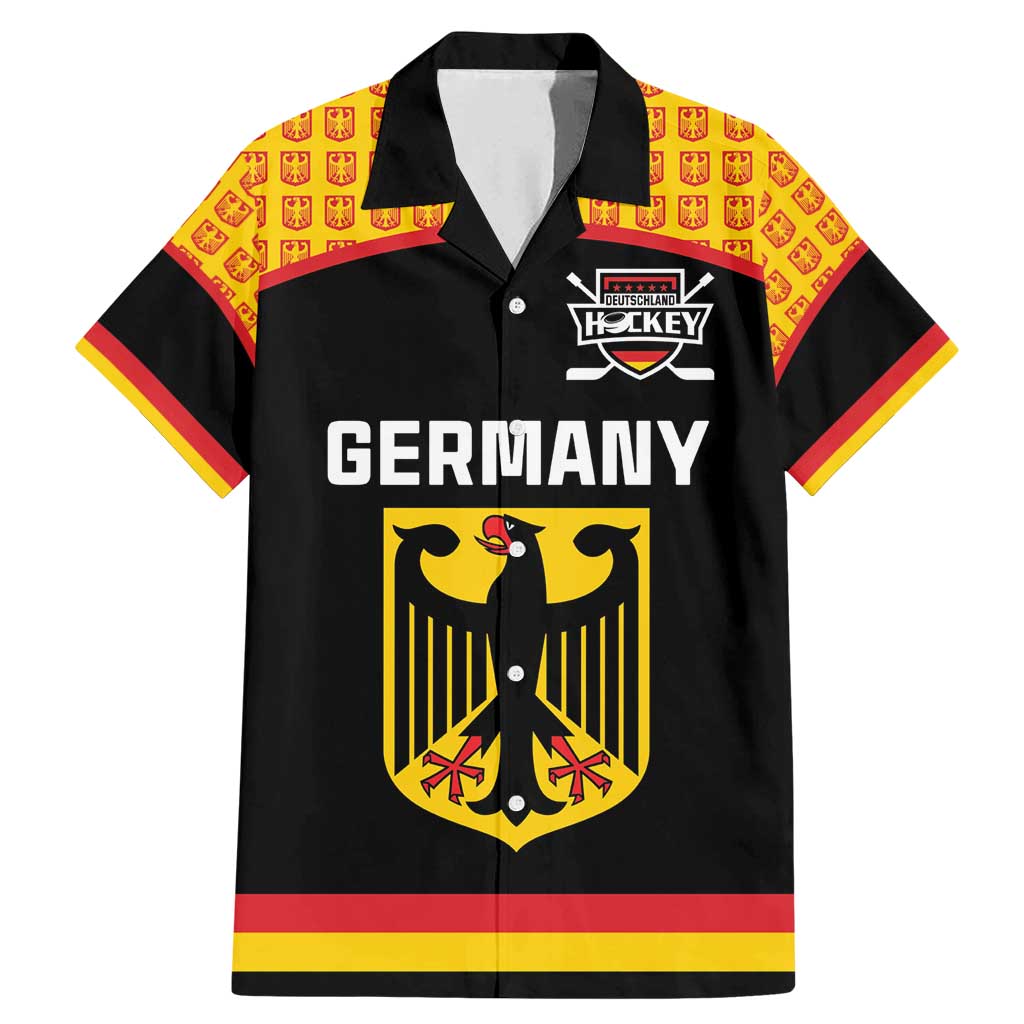 Custom Germany Hockey Family Matching Mermaid Dress and Hawaiian Shirt Trager der Adler Flag Style