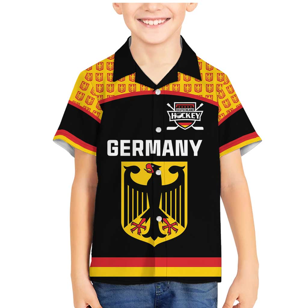 Custom Germany Hockey Family Matching Mermaid Dress and Hawaiian Shirt Trager der Adler Flag Style