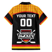 Custom Germany Hockey Family Matching Off The Shoulder Long Sleeve Dress and Hawaiian Shirt Trager der Adler Flag Style