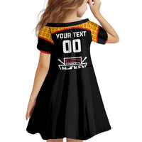 Custom Germany Hockey Family Matching Off Shoulder Short Dress and Hawaiian Shirt Trager der Adler Flag Style