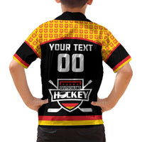 Custom Germany Hockey Family Matching Puletasi and Hawaiian Shirt Trager der Adler Flag Style