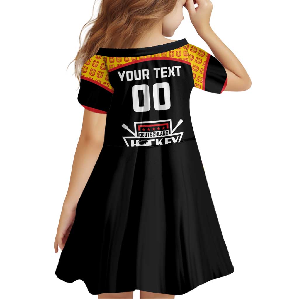 Custom Germany Hockey Family Matching Summer Maxi Dress and Hawaiian Shirt Trager der Adler Flag Style