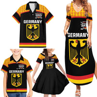Custom Germany Hockey Family Matching Summer Maxi Dress and Hawaiian Shirt Trager der Adler Flag Style