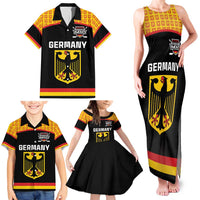 Custom Germany Hockey Family Matching Tank Maxi Dress and Hawaiian Shirt Trager der Adler Flag Style