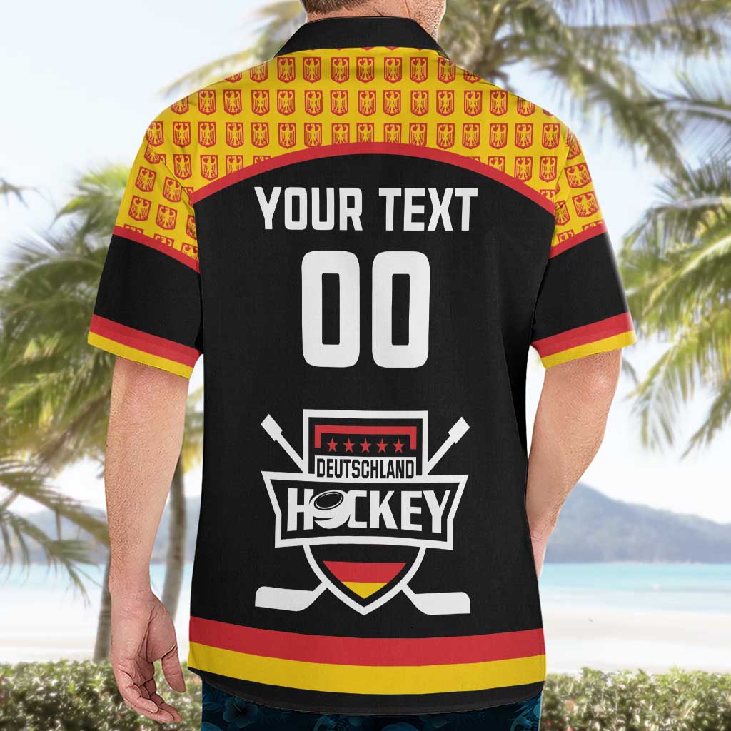 Custom Germany Hockey Hawaiian Shirt Trager der Adler Flag Style