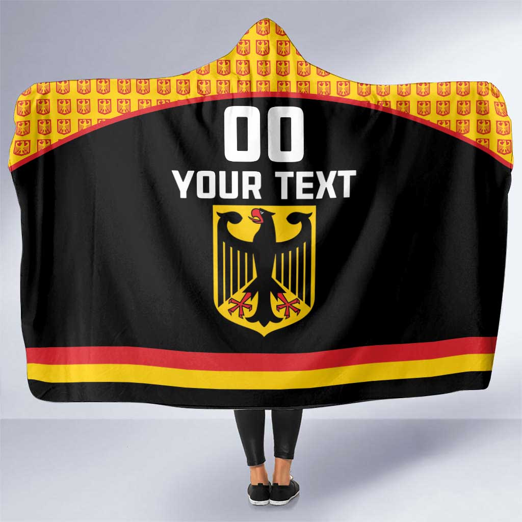 Custom Germany Hockey Hooded Blanket Trager der Adler Flag Style