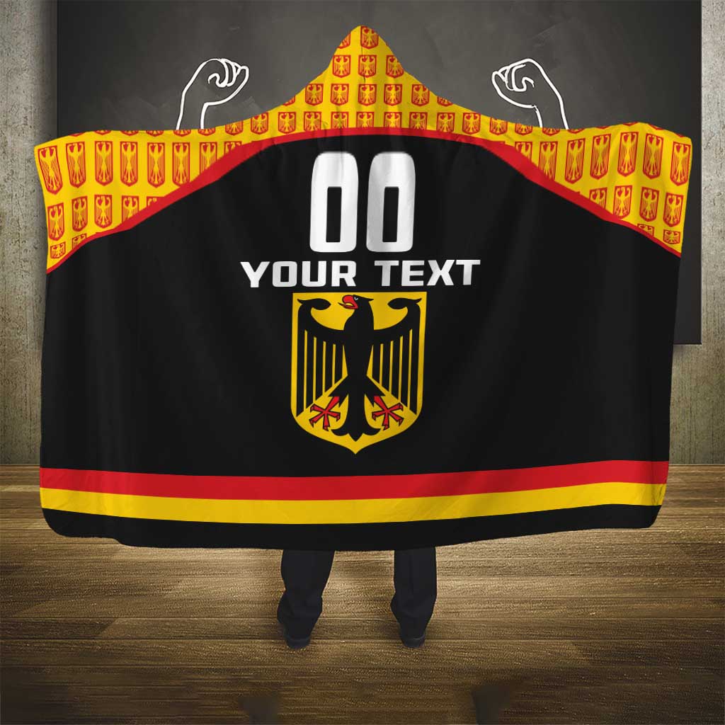 Custom Germany Hockey Hooded Blanket Trager der Adler Flag Style