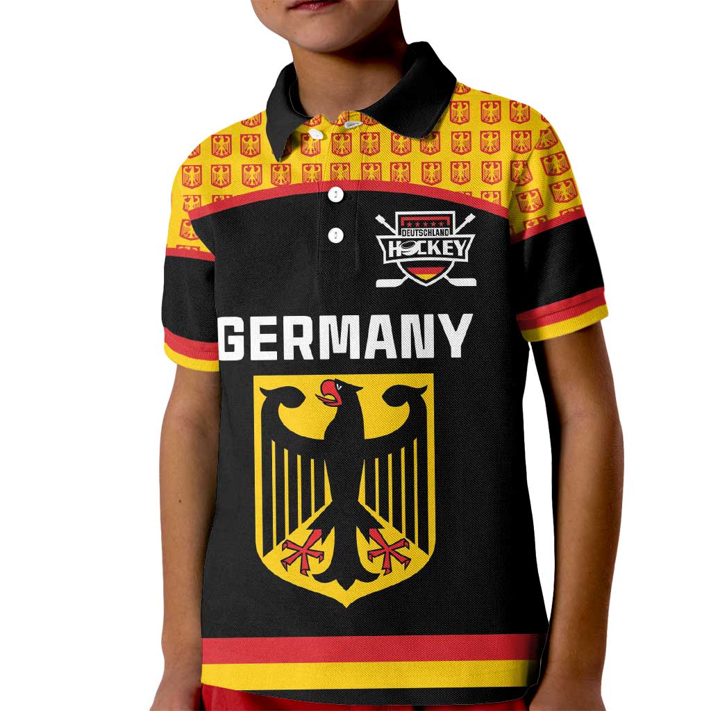 Custom Germany Hockey Kid Polo Shirt Trager der Adler Flag Style