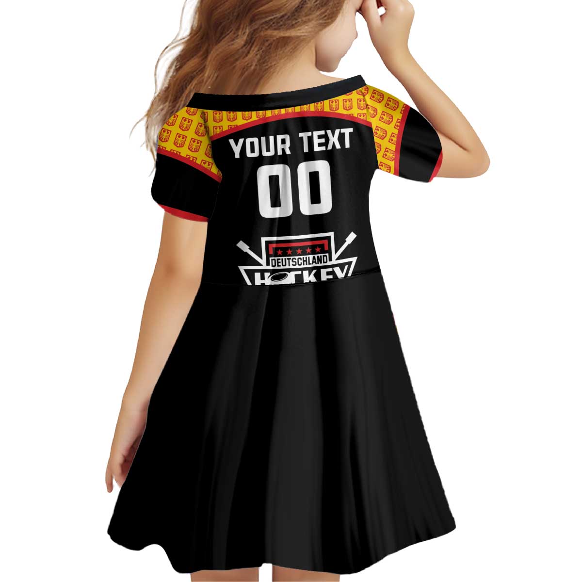 Custom Germany Hockey Kid Short Sleeve Dress Trager der Adler Flag Style