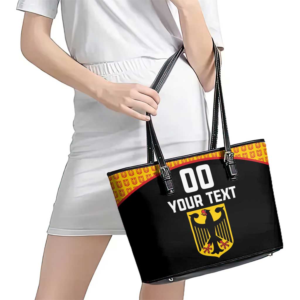 Custom Germany Hockey Leather Tote Bag Trager der Adler Flag Style