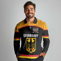 Custom Germany Hockey Long Sleeve Polo Shirt Trager der Adler Flag Style