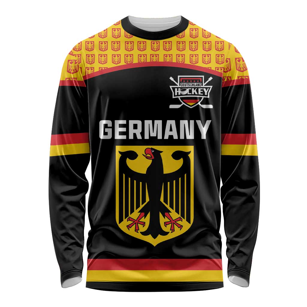 Custom Germany Hockey Long Sleeve Shirt Trager der Adler Flag Style