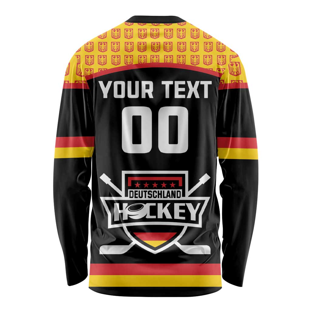Custom Germany Hockey Long Sleeve Shirt Trager der Adler Flag Style