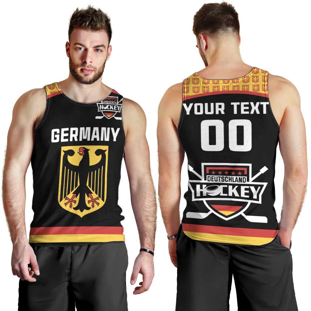 Custom Germany Hockey Men Tank Top Trager der Adler Flag Style