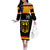 Custom Germany Hockey Off The Shoulder Long Sleeve Dress Trager der Adler Flag Style