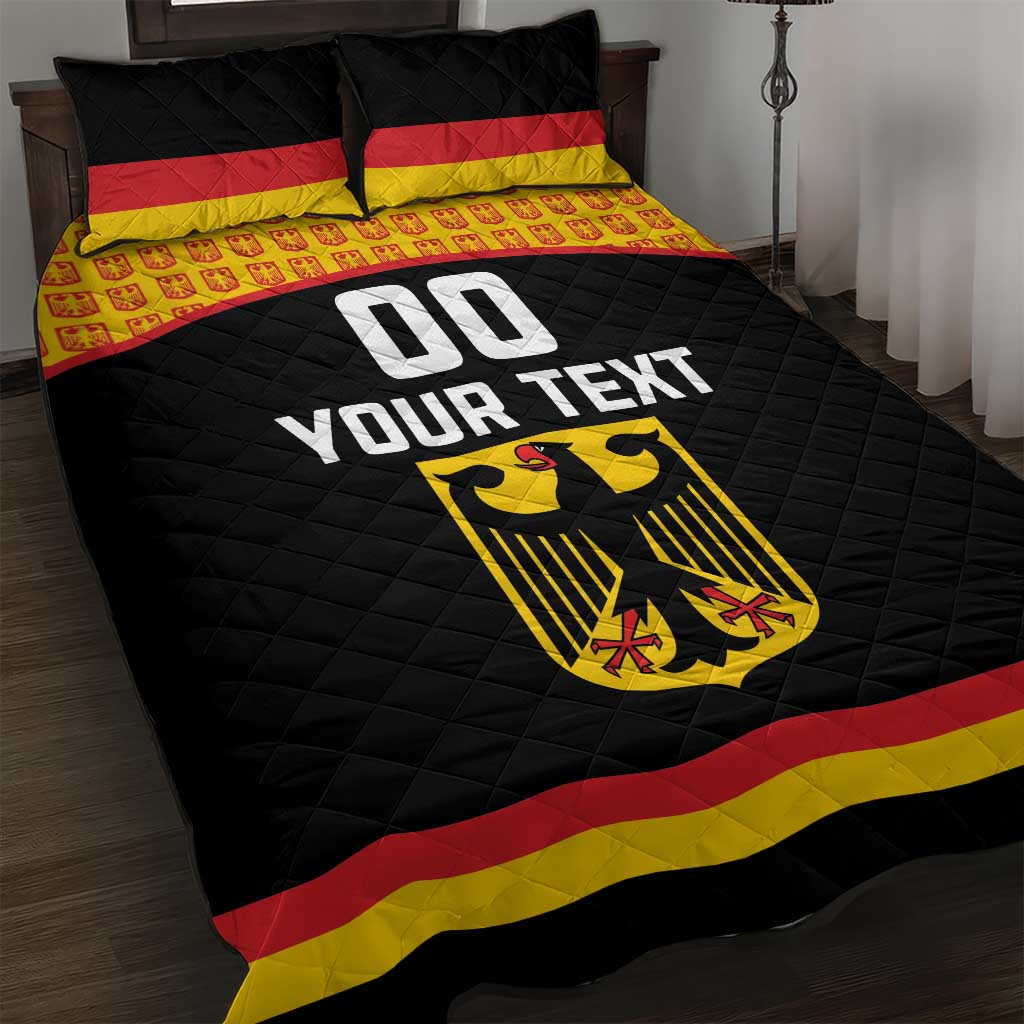 Custom Germany Hockey Quilt Bed Set Trager der Adler Flag Style