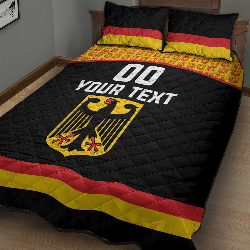 Custom Germany Hockey Quilt Bed Set Trager der Adler Flag Style