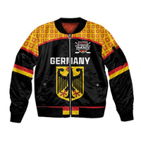 Custom Germany Hockey Sleeve Zip Bomber Jacket Trager der Adler Flag Style