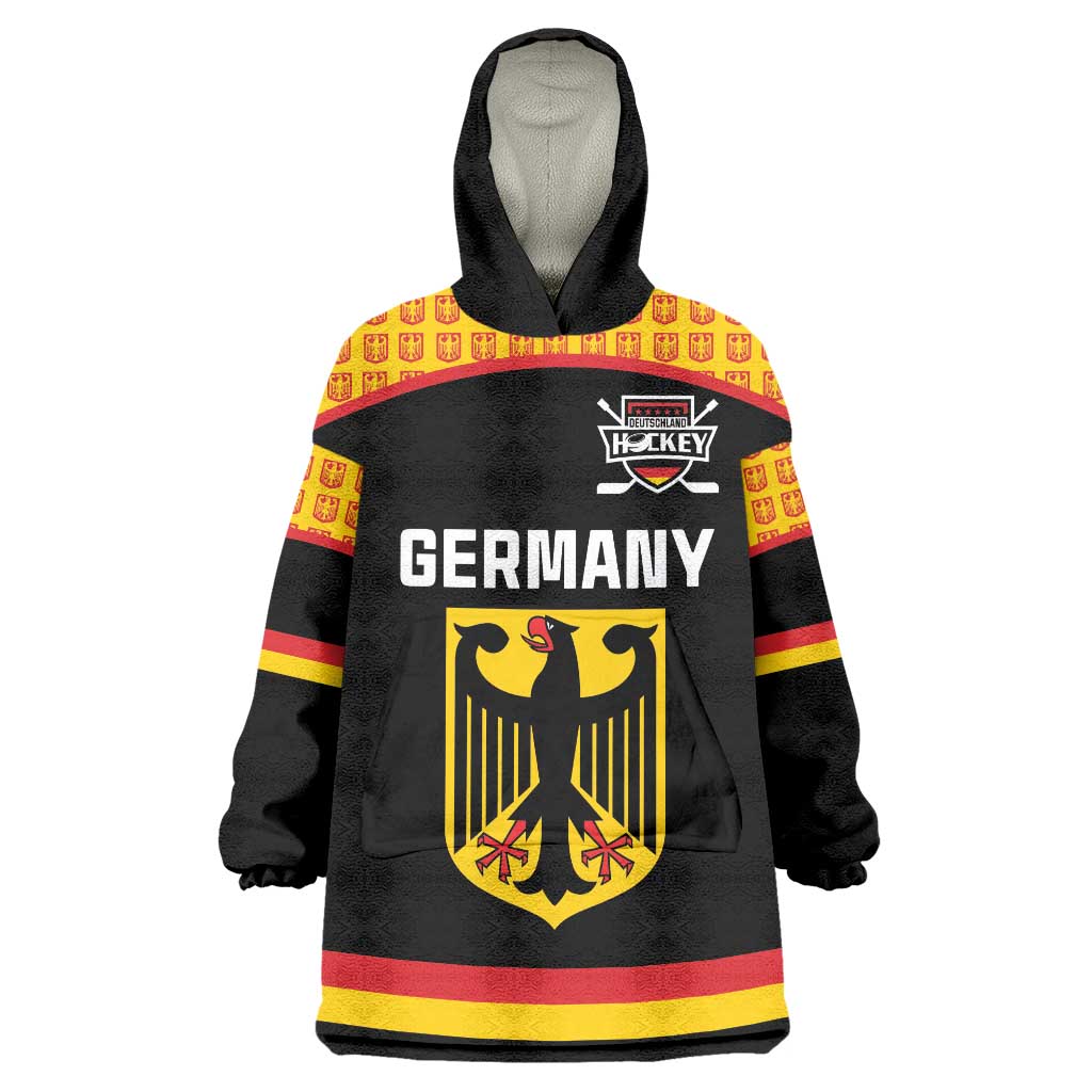 Custom Germany Hockey Wearable Blanket Hoodie Trager der Adler Flag Style