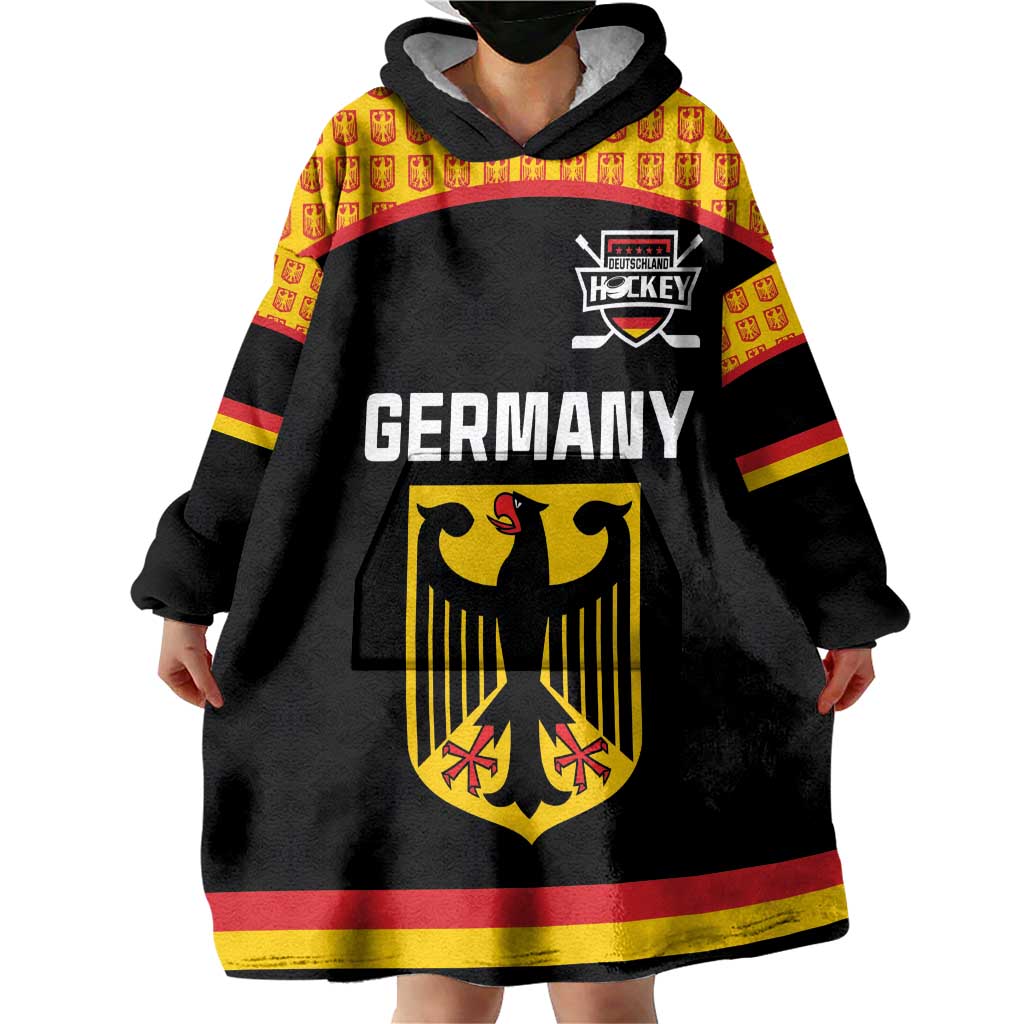 Custom Germany Hockey Wearable Blanket Hoodie Trager der Adler Flag Style