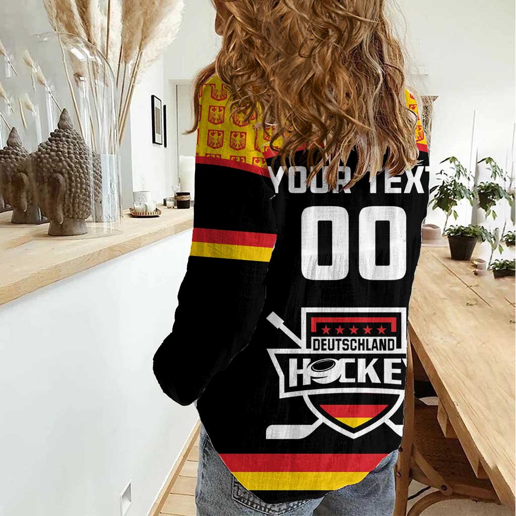 Custom Germany Hockey Women Casual Shirt Trager der Adler Flag Style