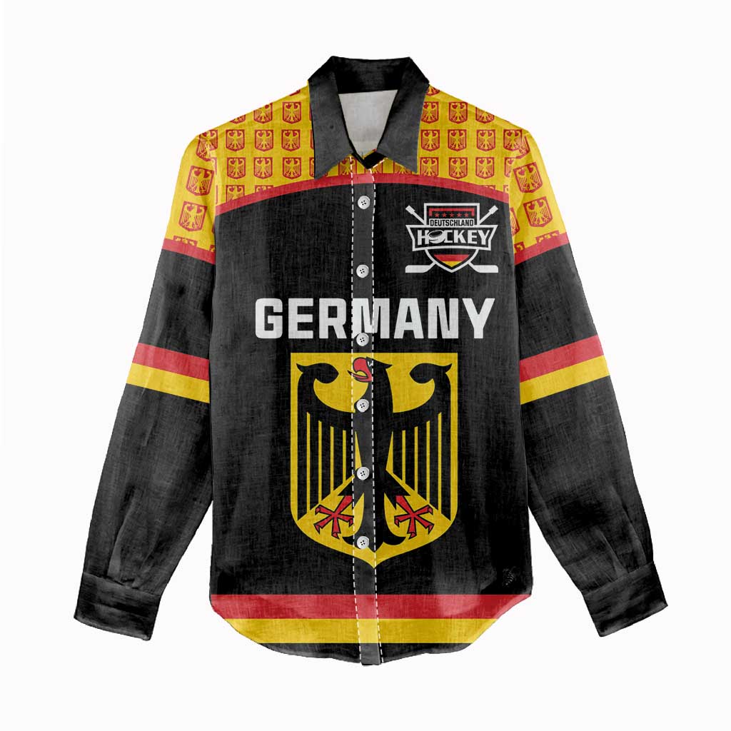 Custom Germany Hockey Women Casual Shirt Trager der Adler Flag Style