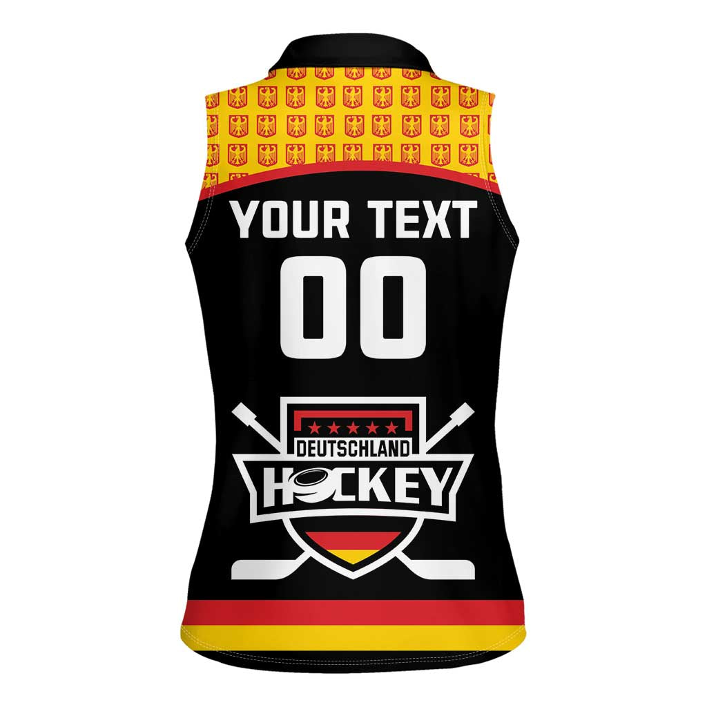 Custom Germany Hockey Women Sleeveless Polo Shirt Trager der Adler Flag Style