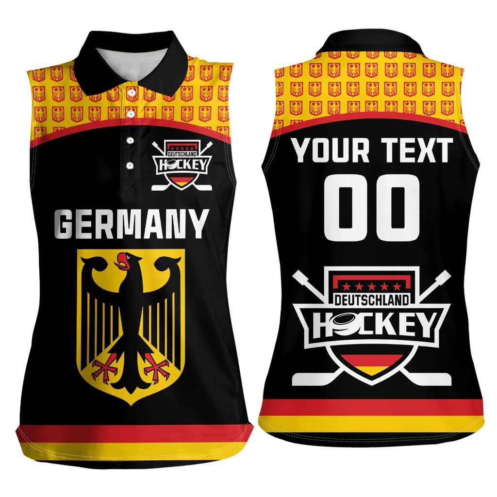 Custom Germany Hockey Women Sleeveless Polo Shirt Trager der Adler Flag Style