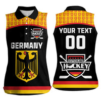 Custom Germany Hockey Women Sleeveless Polo Shirt Trager der Adler Flag Style