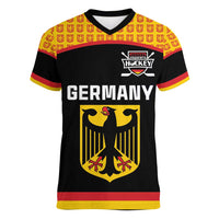 Custom Germany Hockey Women V-Neck T-Shirt Trager der Adler Flag Style