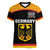 Custom Germany Hockey Women V-Neck T-Shirt Trager der Adler Flag Style