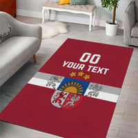 Custom Latvia Hockey Area Rug Latvijas Go Champions