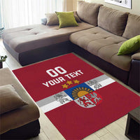 Custom Latvia Hockey Area Rug Latvijas Go Champions