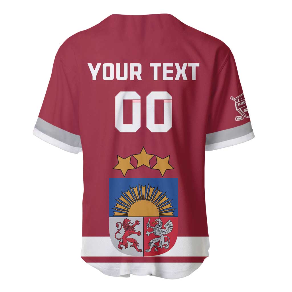 Custom Latvia Hockey Baseball Jersey Latvijas Go Champions