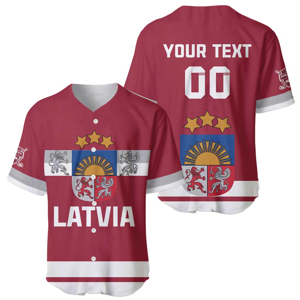 Custom Latvia Hockey Baseball Jersey Latvijas Go Champions
