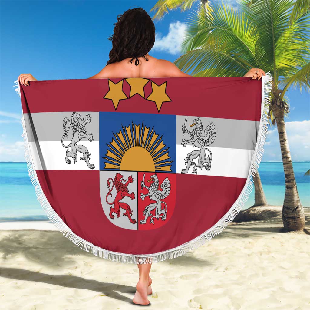 Custom Latvia Hockey Beach Blanket Latvijas Go Champions