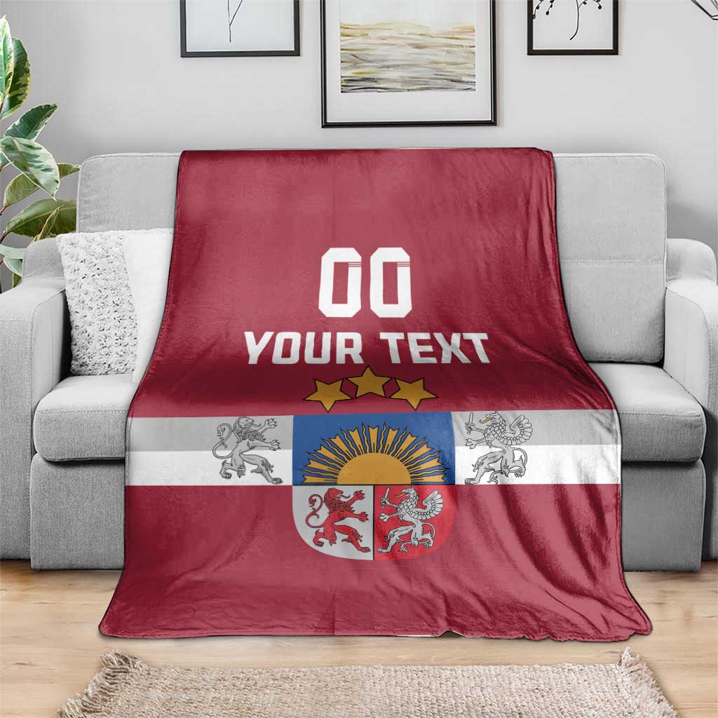 Custom Latvia Hockey Blanket Latvijas Go Champions