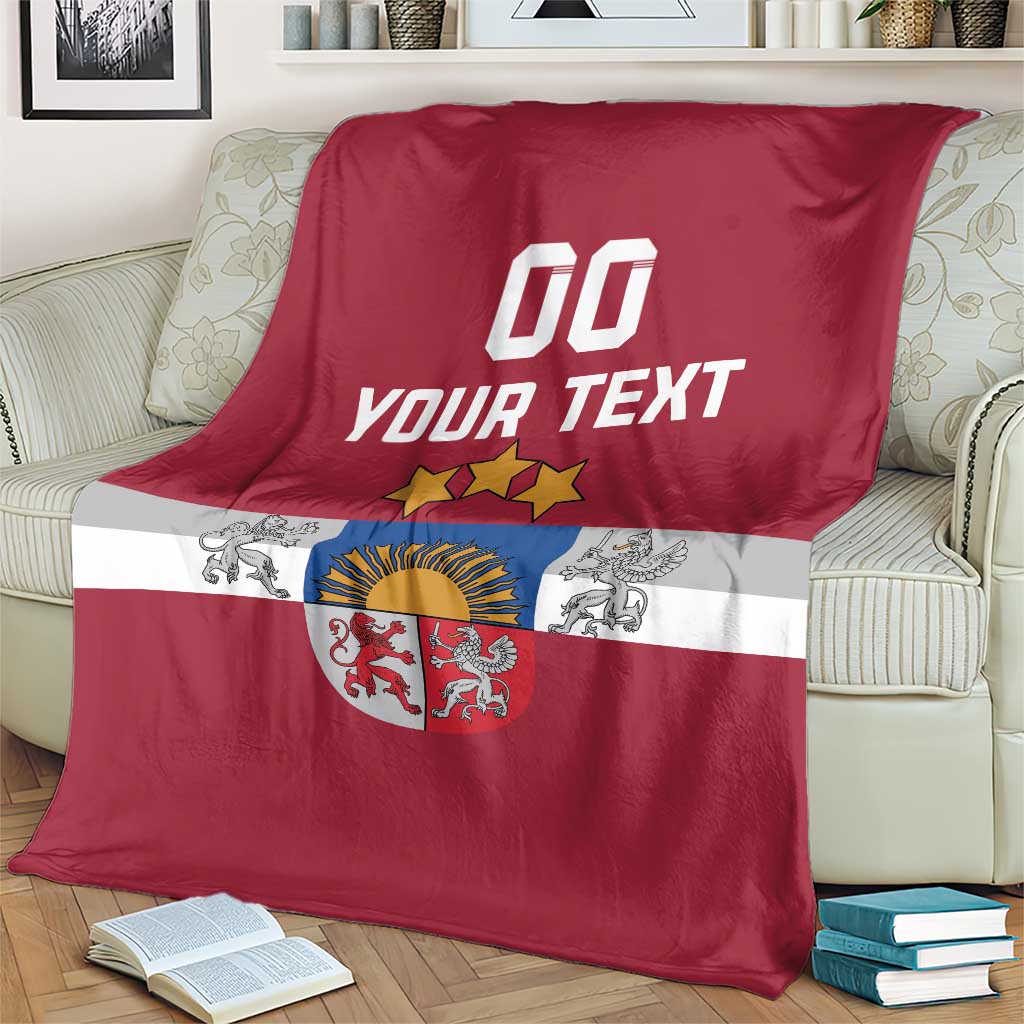 Custom Latvia Hockey Blanket Latvijas Go Champions