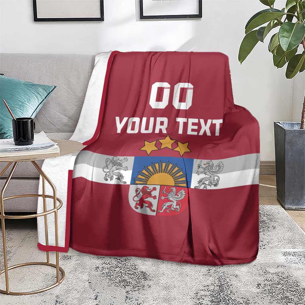 Custom Latvia Hockey Blanket Latvijas Go Champions