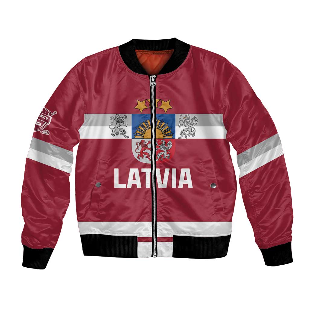 Custom Latvia Hockey Bomber Jacket Latvijas Go Champions