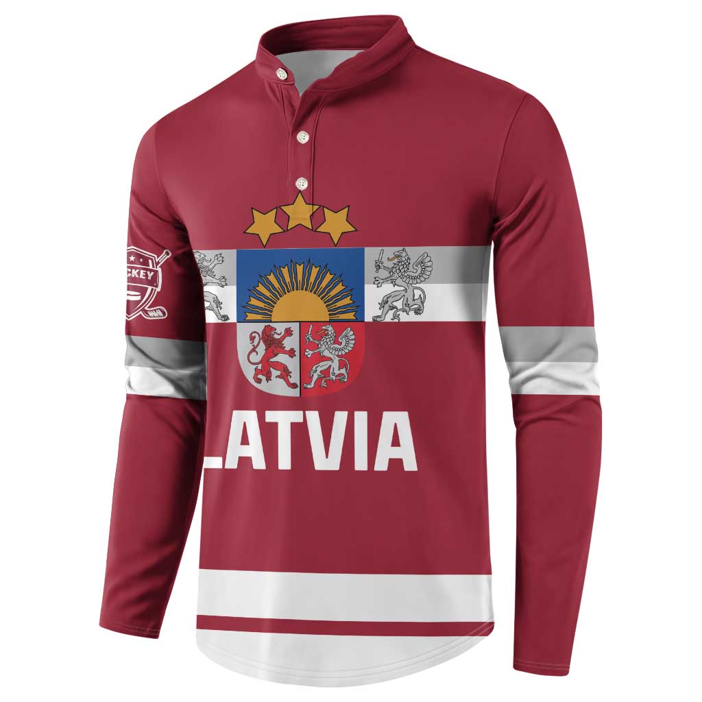 Custom Latvia Hockey Button Sweatshirt Latvijas Go Champions