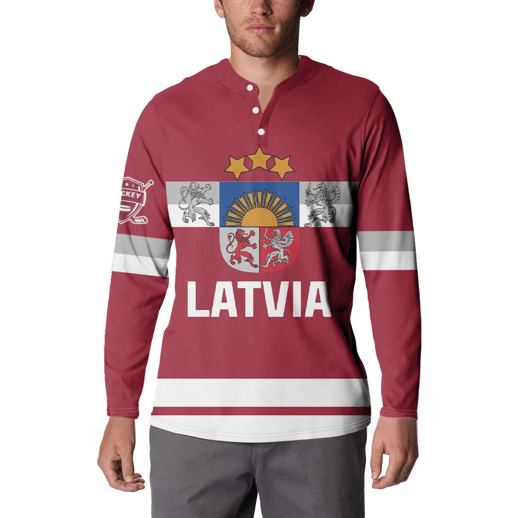 Custom Latvia Hockey Button Sweatshirt Latvijas Go Champions