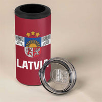 Custom Latvia Hockey 4 in 1 Can Cooler Tumbler Latvijas Go Champions