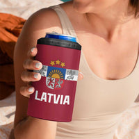 Custom Latvia Hockey 4 in 1 Can Cooler Tumbler Latvijas Go Champions