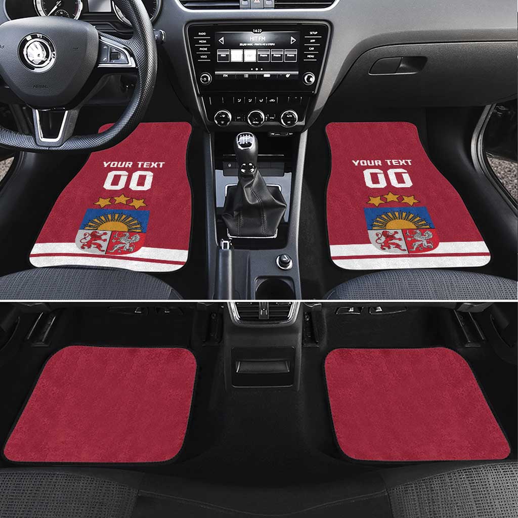 Custom Latvia Hockey Car Mats Latvijas Go Champions