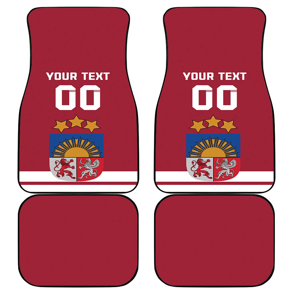 Custom Latvia Hockey Car Mats Latvijas Go Champions