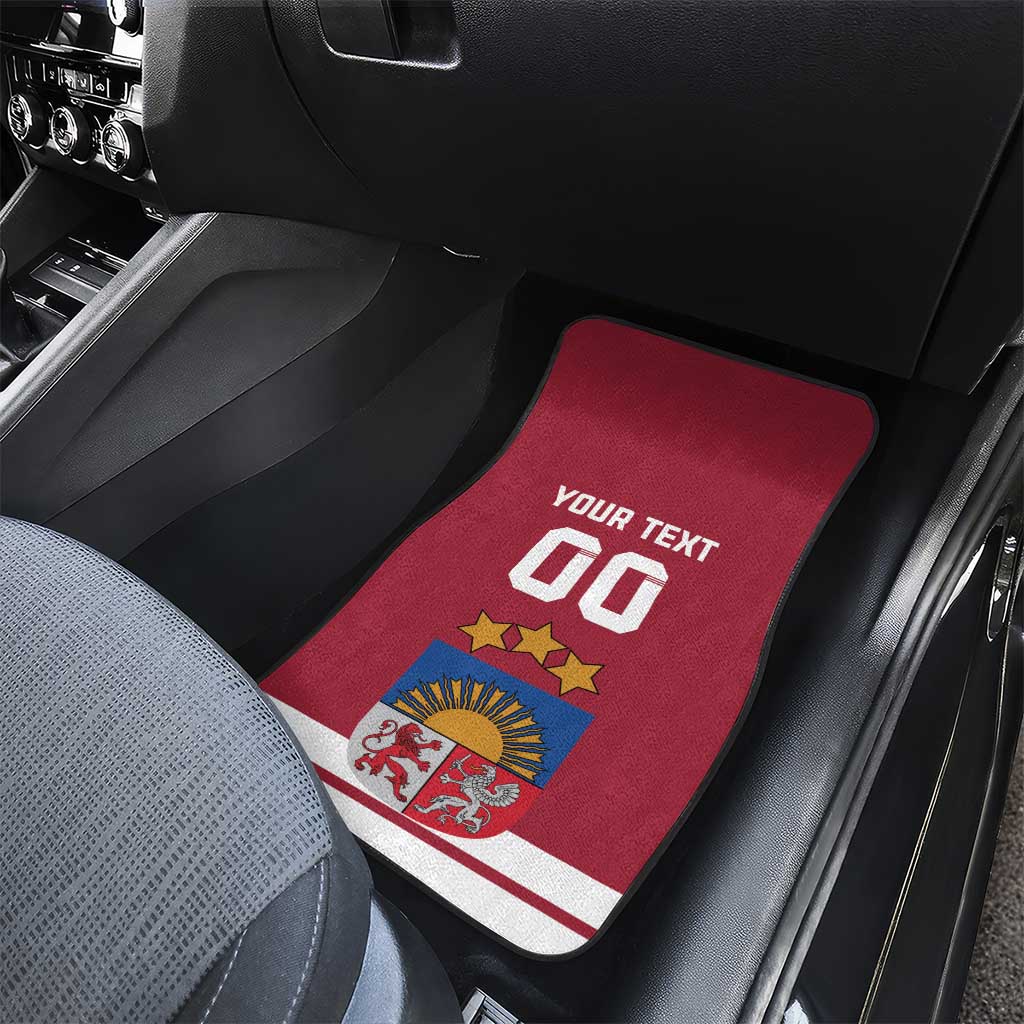 Custom Latvia Hockey Car Mats Latvijas Go Champions