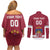 Custom Latvia Hockey Couples Matching Off Shoulder Short Dress and Long Sleeve Button Shirt Latvijas Go Champions